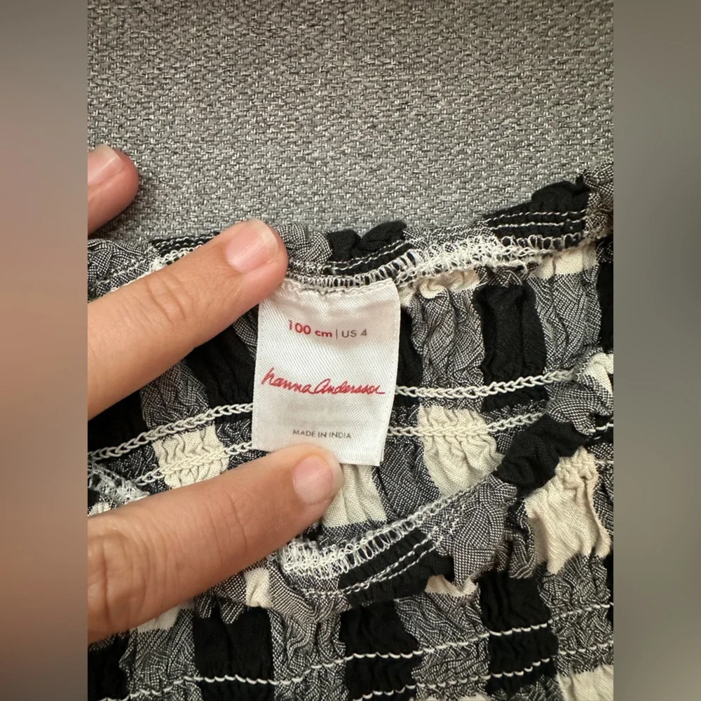 Hanna Andersson Smocked Gingham Long Sleeve Dress